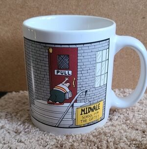 Vintage 1986 The Far Side Gary Larson Coffee Mug “Midvale School For The Gifted”